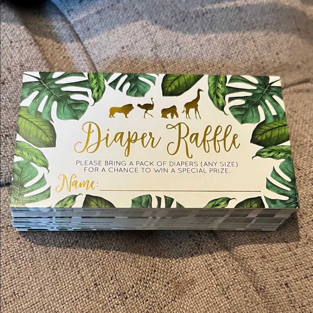 Jungle Theme Diaper Raffle Cards (44)